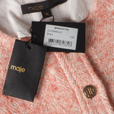 Maje Women's Pink Knit Short Sleeve Wool Blend Dress Size 34 XS MFPRO02745