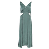 Maje Women's Green Cutout Sleeveless Long Dress Size 40 FR 12 UK 8 US MFPRO02968