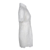 Sandro Women's Ecru Floral Lace Short Dress Size 36 FR 8 UK 4 US SFPRO00986