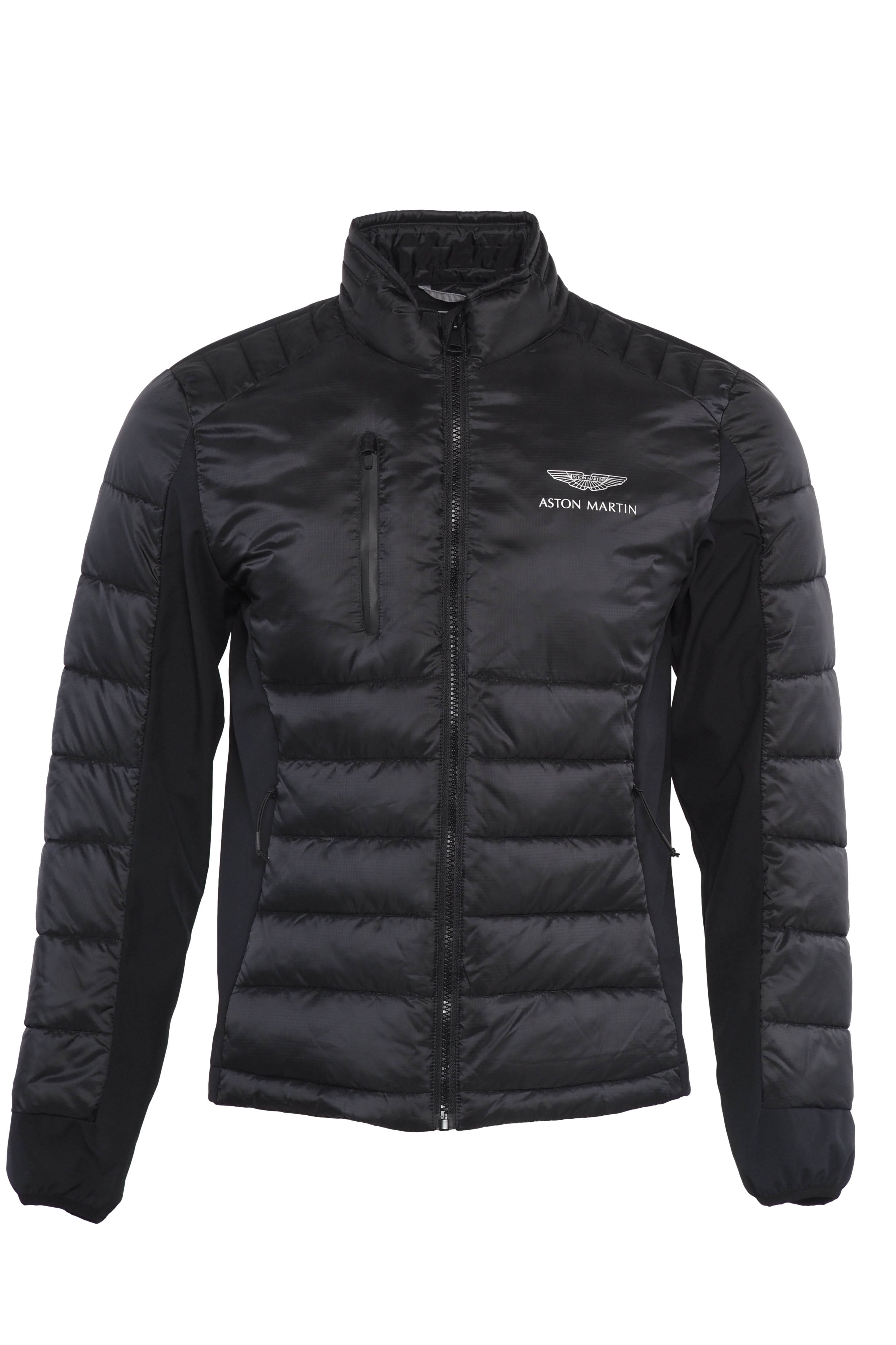 Hackett London x Aston Martin Men's Black Logo Quilted Jacket Size S HM402979