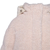 Maje Women's Ecru High Neck Faux Fur Jacket Size 34 FR 6 UK 2 US MFPOU00961