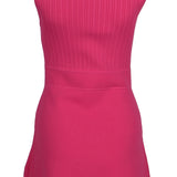Sandro Damen-Kurzkleid in Rosa mit „ Strick “-Aufdruck und Knopfleiste, Größe 36 (FR), 8 (UK), 4 (US), SFPRO02745