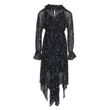 Maje Schwarzes Midi-Kleid für Damen im Fit-&-Flare-Schnitt, Größe 36FR, 8UK, 4US, MFPRO00593