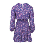 Maje Women's Purple Viscose Floral Short Dress Size 40 FR 12 UK 8 US MFPRO02586