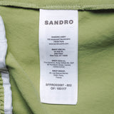 Sandro Paris Grünes Kurzkleid für Damen mit Knopfleiste, Größe 36 (FR), 8 (UK), 4 (US), SFPRO03597