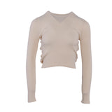 Sandro Women's Ecru Silk Blend Open Back Sweater Size 36 FR 8 UK 4 US SFPPU01621
