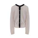 Sandro Women's Ecru Knit Cashmere Blend Sweater Size 40 FR 12 UK 8 US SFPPU01798