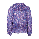 Maje Women's Purple Floral Long Sleeve Blouse Size 36 FR 8 UK 4 US MFPTO00782