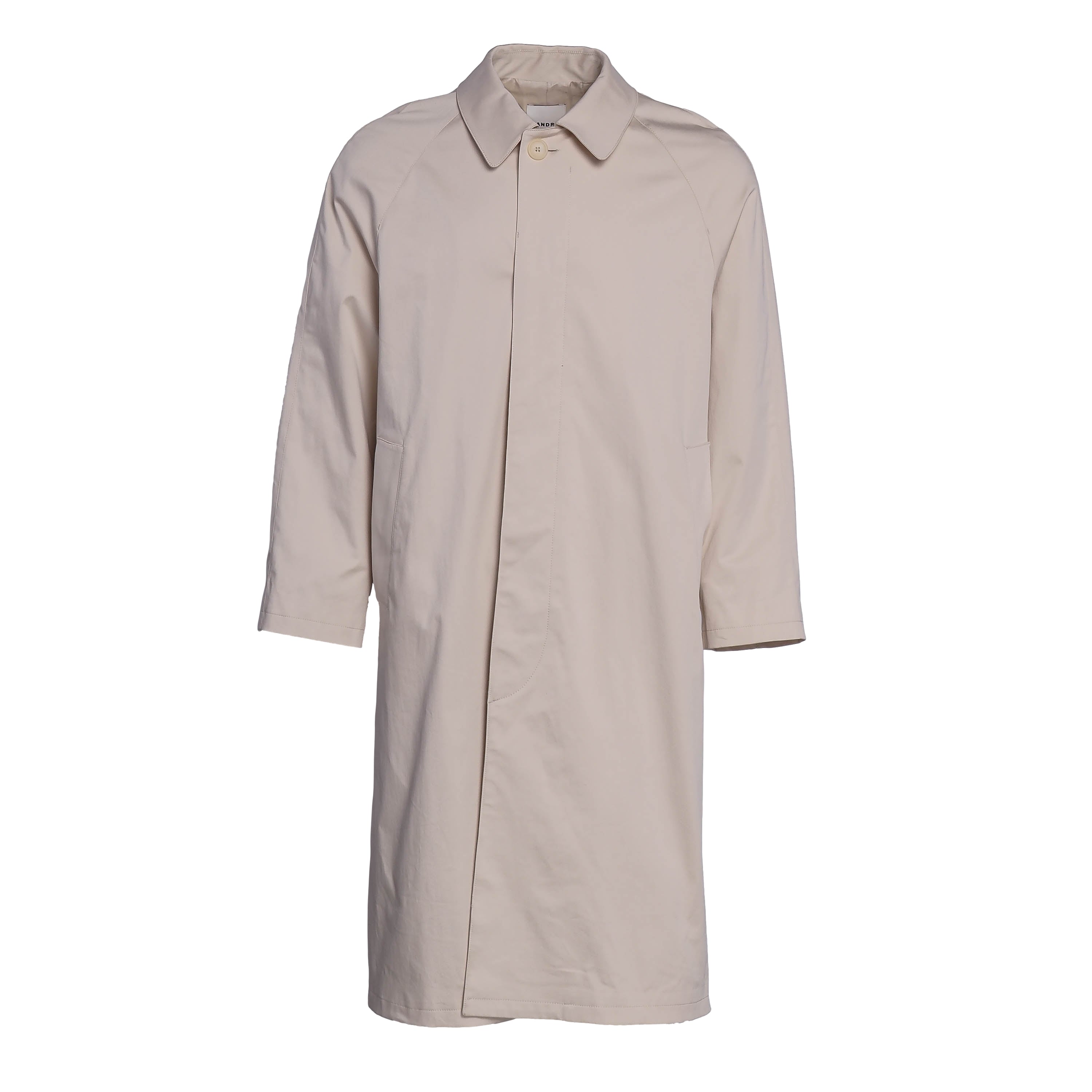 Sandro Paris Men's Beige Cotton Long Coat Size S SHPMA00347