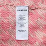 Sandro Women's Pink Knit Houndstooth Jacket Size 36 FR 8 UK 4 US SFPCA00553