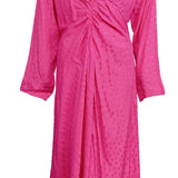 Sandro Women's Pink Embroidered Woven Long Dress Size 38 FR 10 UK 6US SFPRO03756