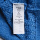 Maje Blauer Strickpullover für Damen mit kurzen Ärmeln, Größe 40, FR 12, UK 8, US MFPPU00375