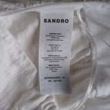 Sandro Damenkleid, weiß, ärmellos, drapiert, kurz, Größe 40FR, 12UK, 8US, SFPRO03529