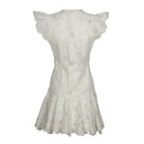 Sandro Women's White Floral Short Dress Size 40 FR 12 UK 8 US SFPRO01727