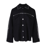 Maje  Strick , schwarz, für Damen, aus einer Mischung aus  , Größe 34 FR, 6 UK, 2 US, MFPCA00240Wolle  Strickjacke