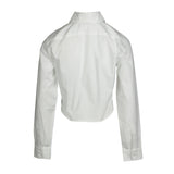 Sandro Paris Weißes, kurzes Damen-Shirt aus 100 % Baumwolle, Größe 3 L, 12 SFPCM00970