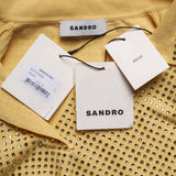 Sandro Women's Yellow Rhinestones Cropped Top Size 38 FR 10 UK 6 US SFPPU01951