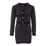 Sandro Women's Black Tweed Cardigan And Skirt Set Size 34 FR 6 UK 2US SFPCA00894