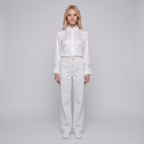 Sandro Women's White High Waist Wide Leg Jeans Size 36 S 8 SFPJE00614