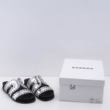 Sandro Sandals Slides Mules Silver Metallic MULLY Studded UK 3 EU 36 Spring