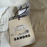 Sandro Damenrock, weiß, bestickt, „ Leinen “, Größe 36 FR, 8 UK, 4 US, SFPJU00846