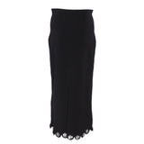 Sandro Paris Women's Black Knit Long Skirt Size 40 FR 12 UK 8 US SFPJU01085