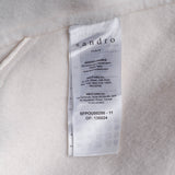 Sandro Women's Ecru Wool Blend Oversized Jacket Size 34 FR 6 UK 2 US SFPOU00415