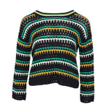 Sandro Paris Damenpullover, mehrfarbig gestrickt, Größe 36FR, 8UK, 4US, SFPPU01475