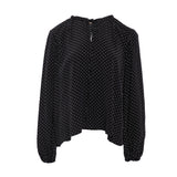 Maje Women's Black Polka Dot Viscose Blouse Size 40 FR 12 UK 8 US MFPTO00776
