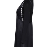 Maje Women's Black Satin Rhinestone Dress Size 38 FR 10 UK 6 US MFPRO02665