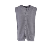 Hackett London Herren-Strickweste in Grau aus einer Mischung aus Leinen , Größe L, HM701767