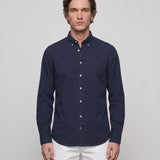 Hackett London Top Shirt Logo Button Up Blue Size S HM309527