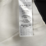 Sandro Paris Women's Black White Pockets Viscose Jumpsuit Size 40 L SFPCO00040