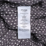 Maje Schwarze Damenbluse mit Langarm und Aufdruck, Größe 36 (FR), 4 (UK), 4 (US), MFPTO00806