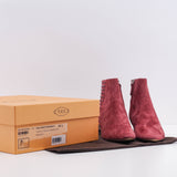 Tod's Women's Pink T35 17B Stiv Gommini Ankle Boots Size 35.5 EU 3.5 UK 5.5 US