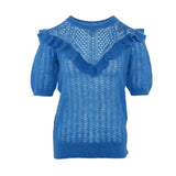 Maje Women's Blue Knit Wool Blend Tank Top Size 40 FR 12 UK 8 US MFPPU00499