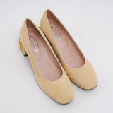 Tod's Women's Yellow Cuoio Gomma T45 20A Gomm Iniez Heels Size 35 EU 5 US 3 UK
