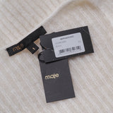 Maje Women's Ecru Knit Mohair Blend Cardigan Size 36 FR 8 UK 4 US MFPCA00293