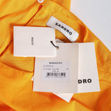 Sandro Paris Women's Orange Long Gathered Dress Size 38 FR 10 UK 6 US SFPRO02783