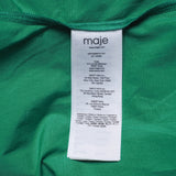 Maje Women's Green Long Sleeve Cotton Shirt Size 40 FR 12 UK 8 US MFPCM00313