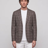 Hackett London Men's Brown Wool Blend Blazer Jacket Size 38 R HM443036
