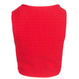 Sandro Women's Red Knit Wool Blend Cropped Vest Size 0 XS 6 SFPPU01769