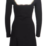 Sandro Paris Women's Black Rhinestones Short Dress Size 38 FR 10 UK SFPRO03314