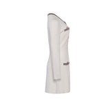 Maje Women's Ecru Knit Wool Blend Dress Size 42 FR 14 UK 10 US MFPRO02705