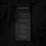 Sandro Women's Black Knit Ruffle Short Dress Size 34 FR 6 UK 2 US SFPRO02739