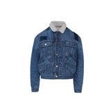 Sandro Women's Blue Sublimated  Denim Jacket Size 34 FR 6 UK 2 US SFPBL00686
