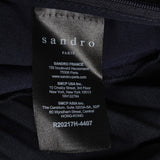 Sandro Women's Navy Pleated Lace Short Dress Size 36 FR 8 UK 4 US R20217H
