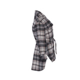 Maje Women's Beige Check Wool Blend Overshirt Size 34 FR 6 UK 2 US MFPOU00726