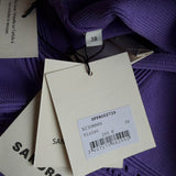 Sandro Women's Purple Knit Ruffle Short Dress Size 38 FR 10 UK 6 US SFPRO02739