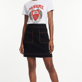 Sandro Women's Black Knit A-Line Short Skirt Size 36 FR 8 UK 4 US SFPJU00267